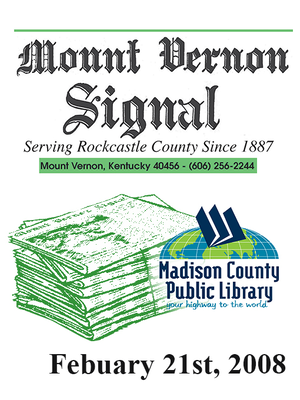 cover image of Mount Vernon Signal 02/21/2008